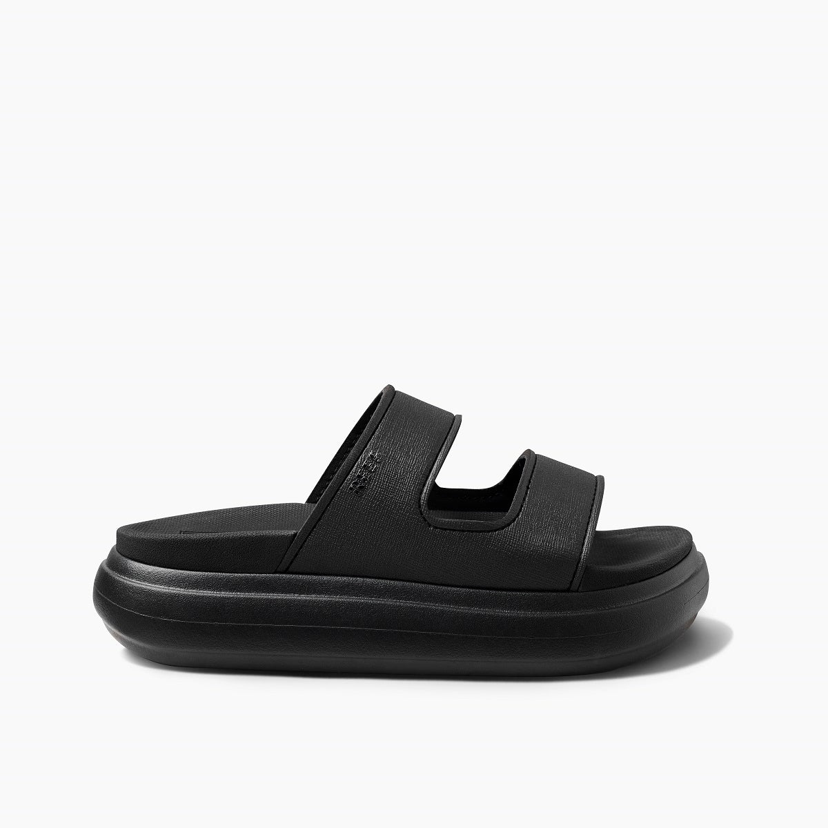 Women's Cushion Bondi 2 Strap Slide in Black/Black | REEF®